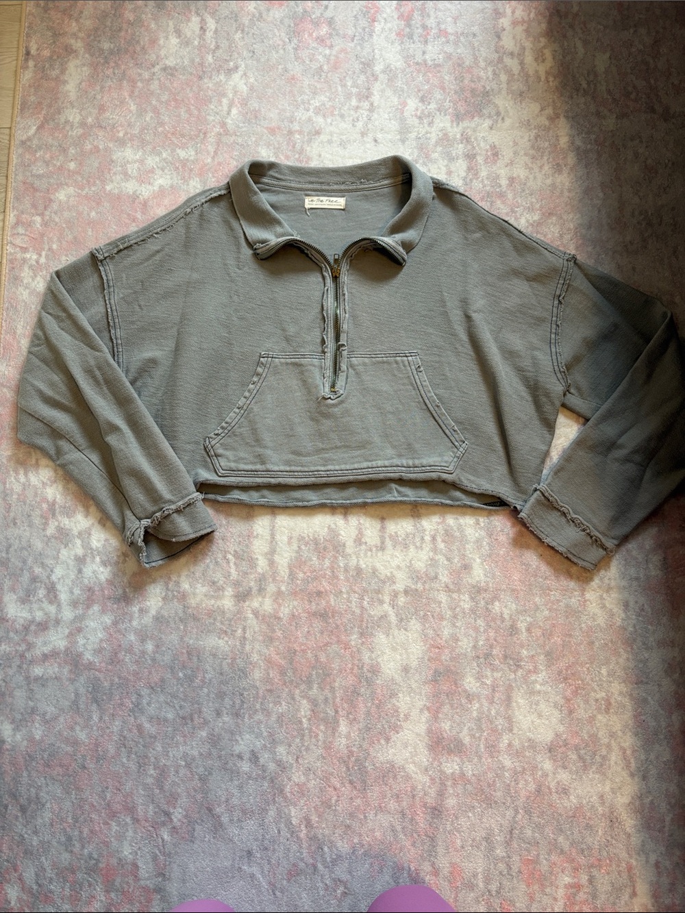 Free People Cropped & Distressed sweatshirt